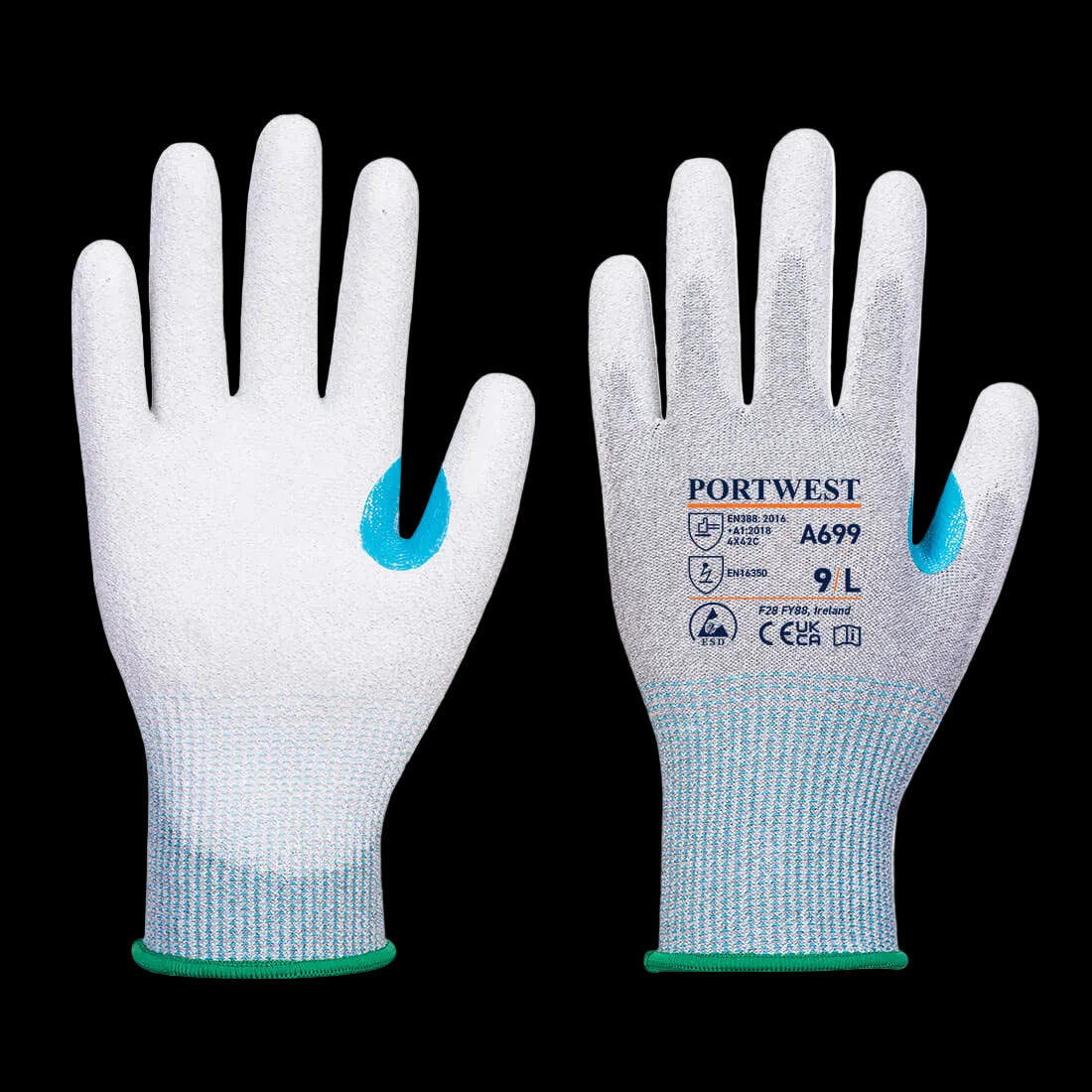 ESD Precisionhandske – Skärskydd nivå C (12-pack)