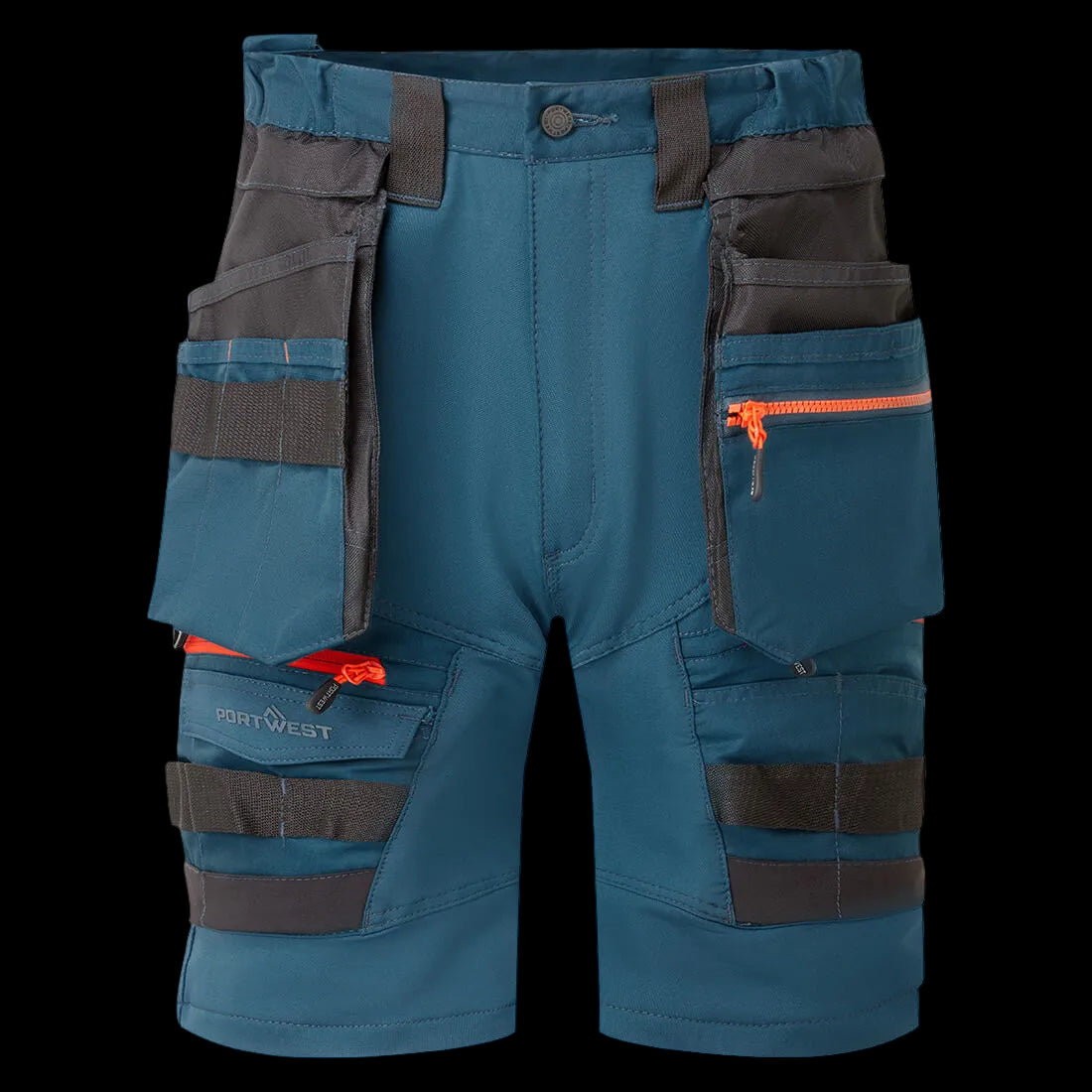 Premium hantverksshorts i 4-vägsstretch med avtagbara hängfickor