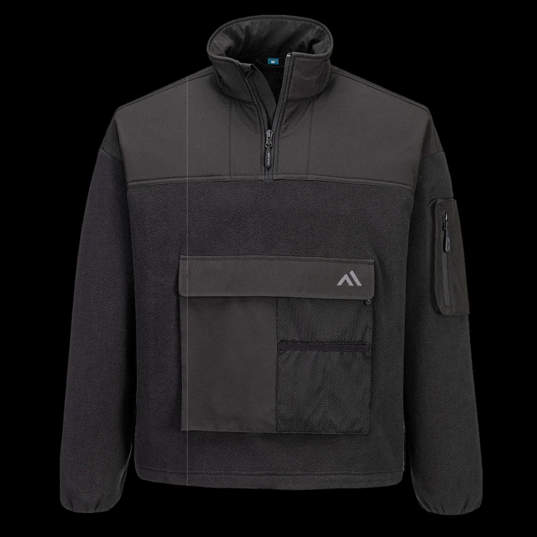 Teknisk fleece med 1/4 dragkedja och förstärkta paneler