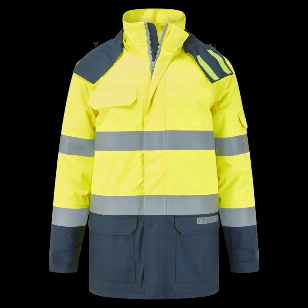 Bizflame Rain+ Multi-Norm Flamsäker Hi-Vis Vinterjacka klass 3