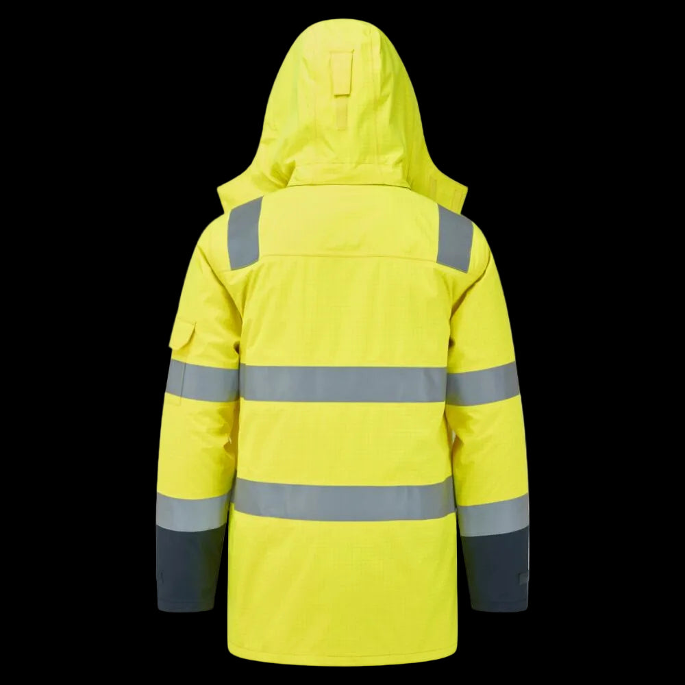 Bizflame Rain+ Multi-Norm Flamsäker Hi-Vis Vinterjacka klass 3