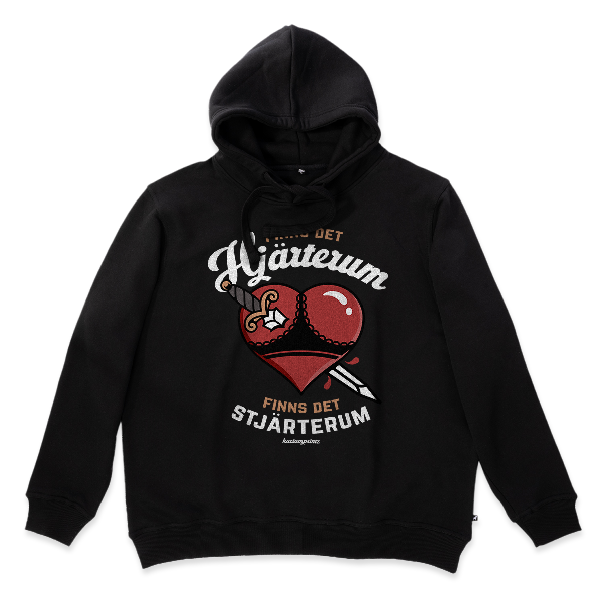 Huvtröja Finns det hjärterum finns det stjärterum (KP Original Hoodie oversize fit)