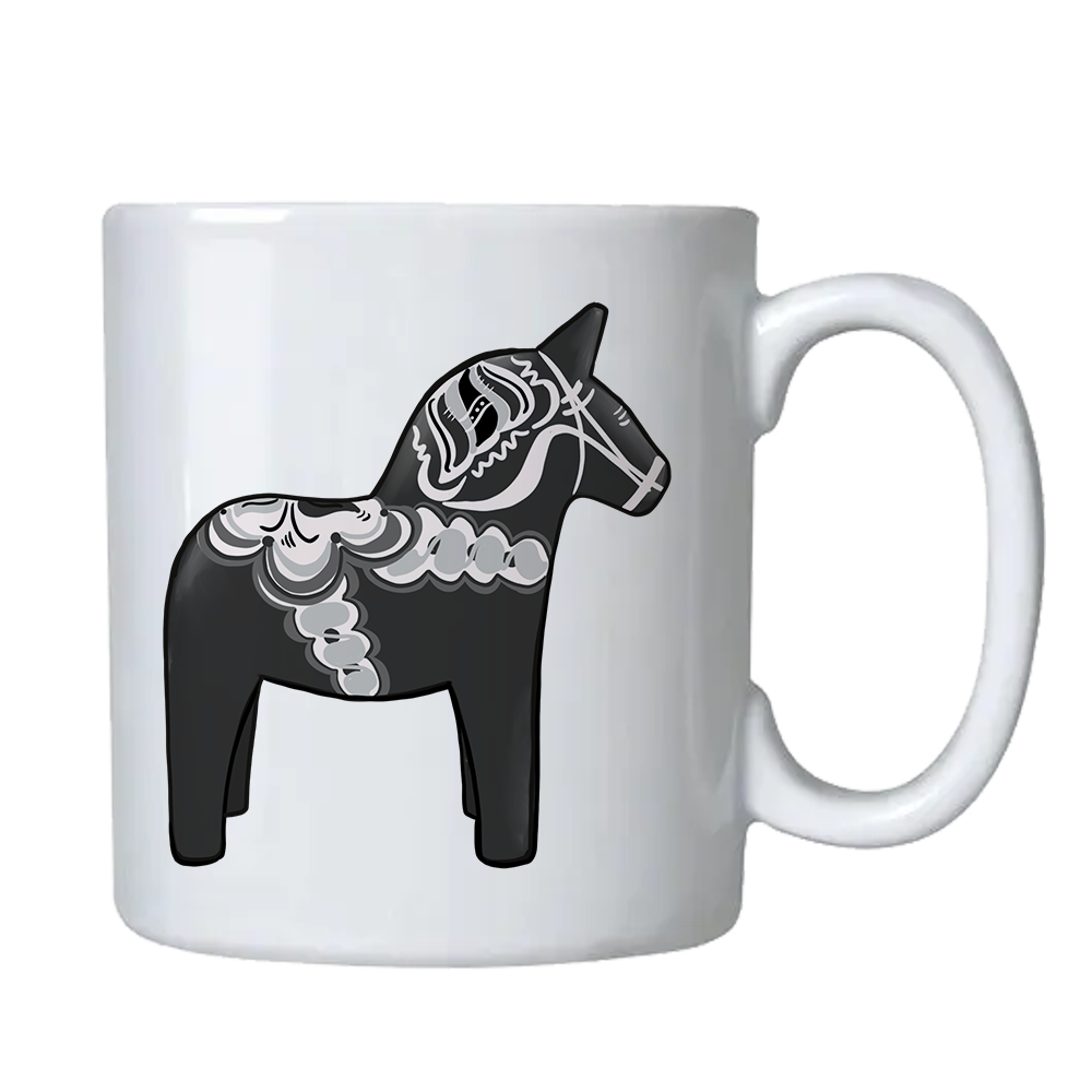 Mug Dala horse black