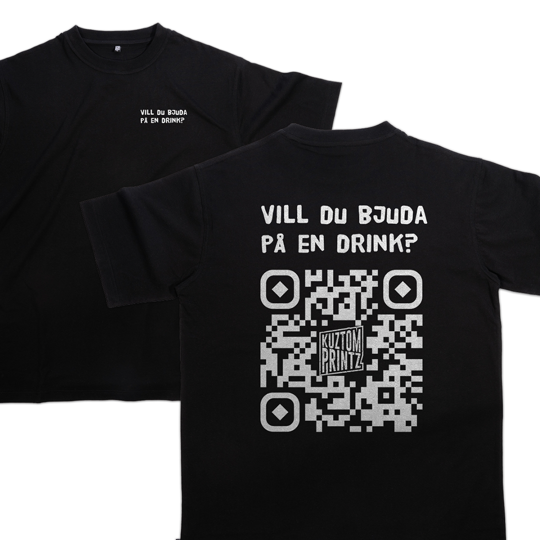 T-shirt - Social TEE Vill du bjuda på en drink? (KP Original TEE - Exklusiv Loose Fit)