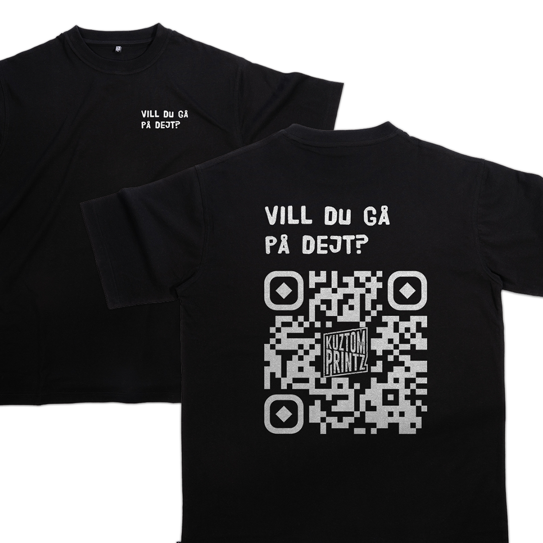 T-shirt - Social TEE Vill du gå på dejt? (KP Original TEE - Exklusiv Loose Fit)