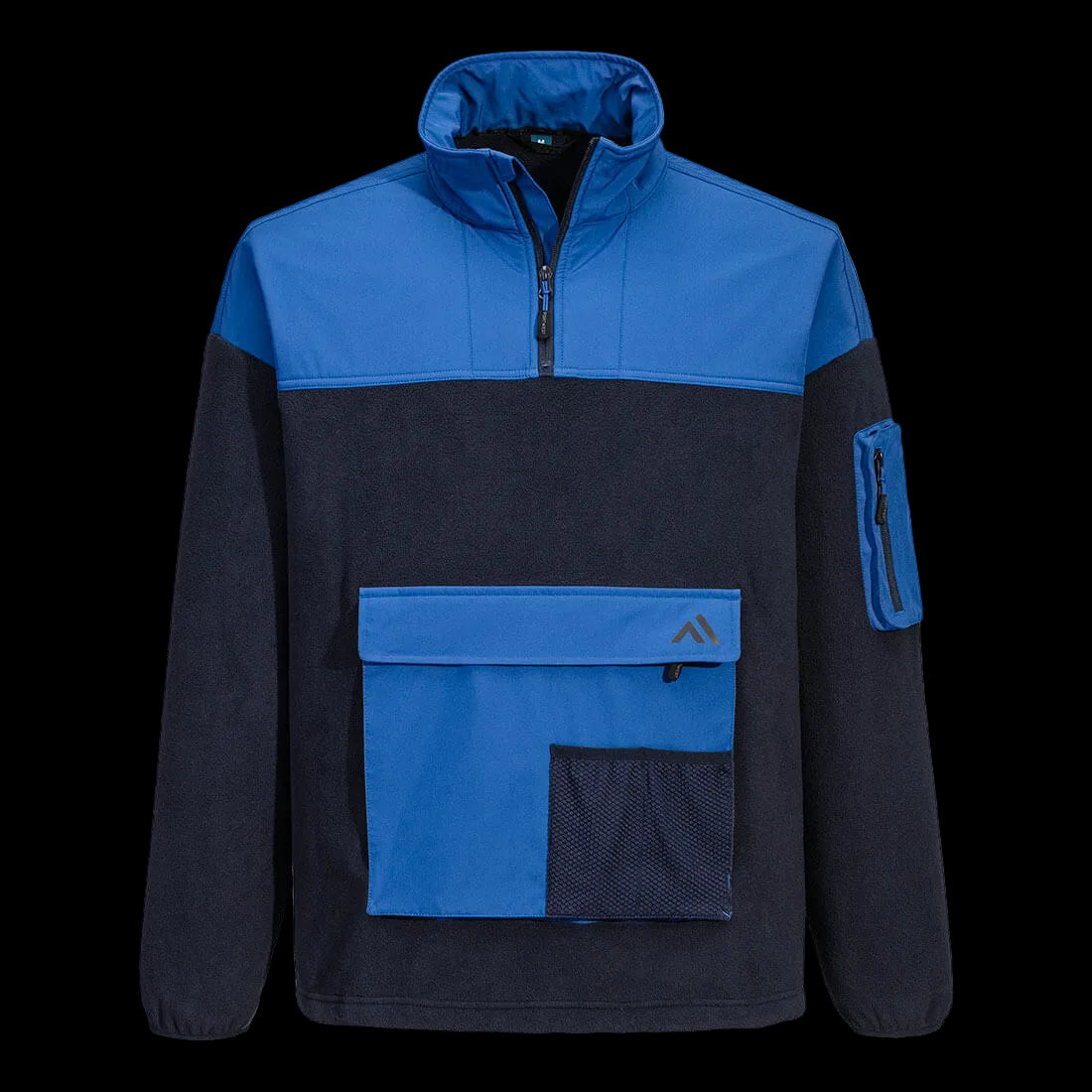 Teknisk fleece med 1/4 dragkedja och förstärkta paneler