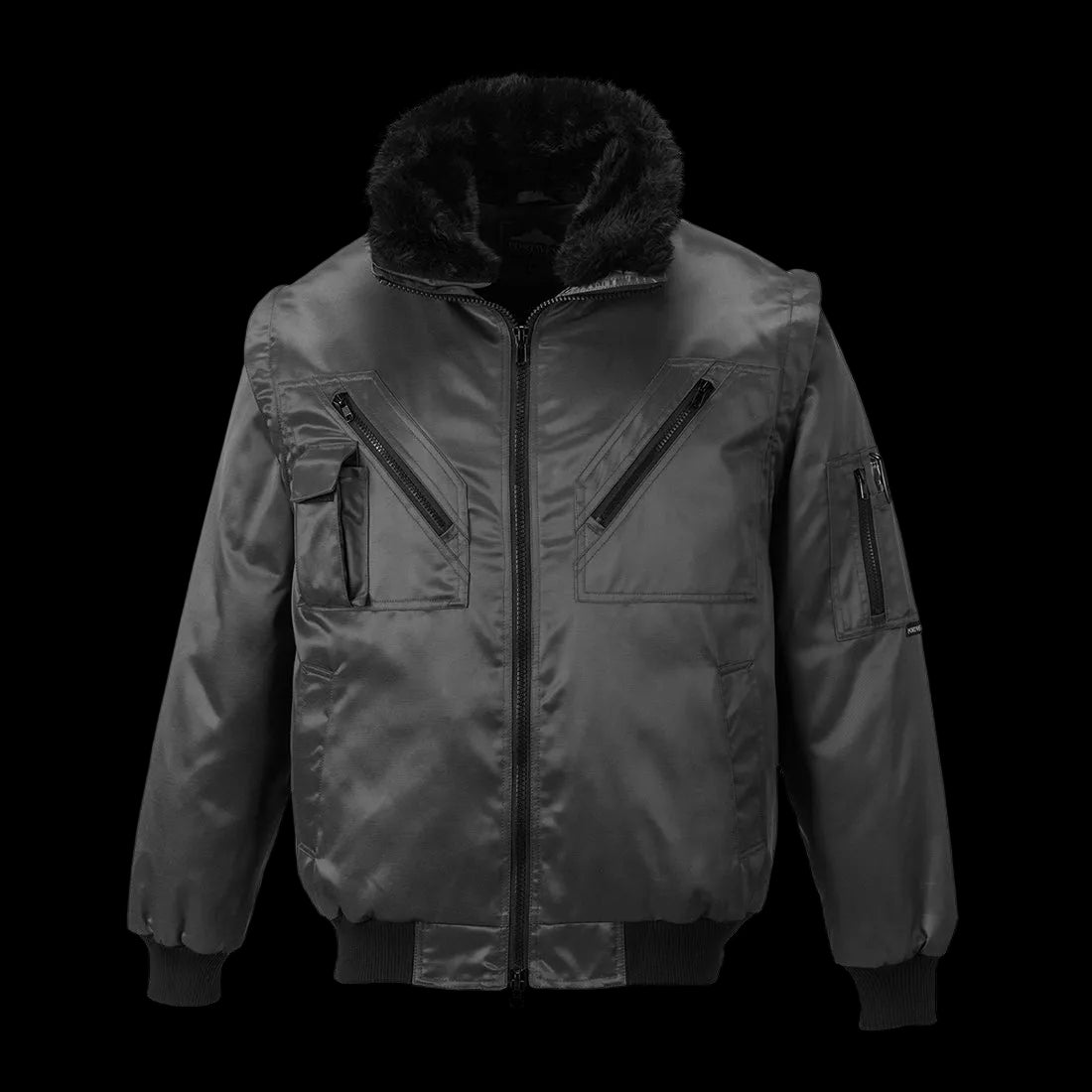 Pilotjacka med avtagbara ärmar och foder – Allväders arbetsjacka