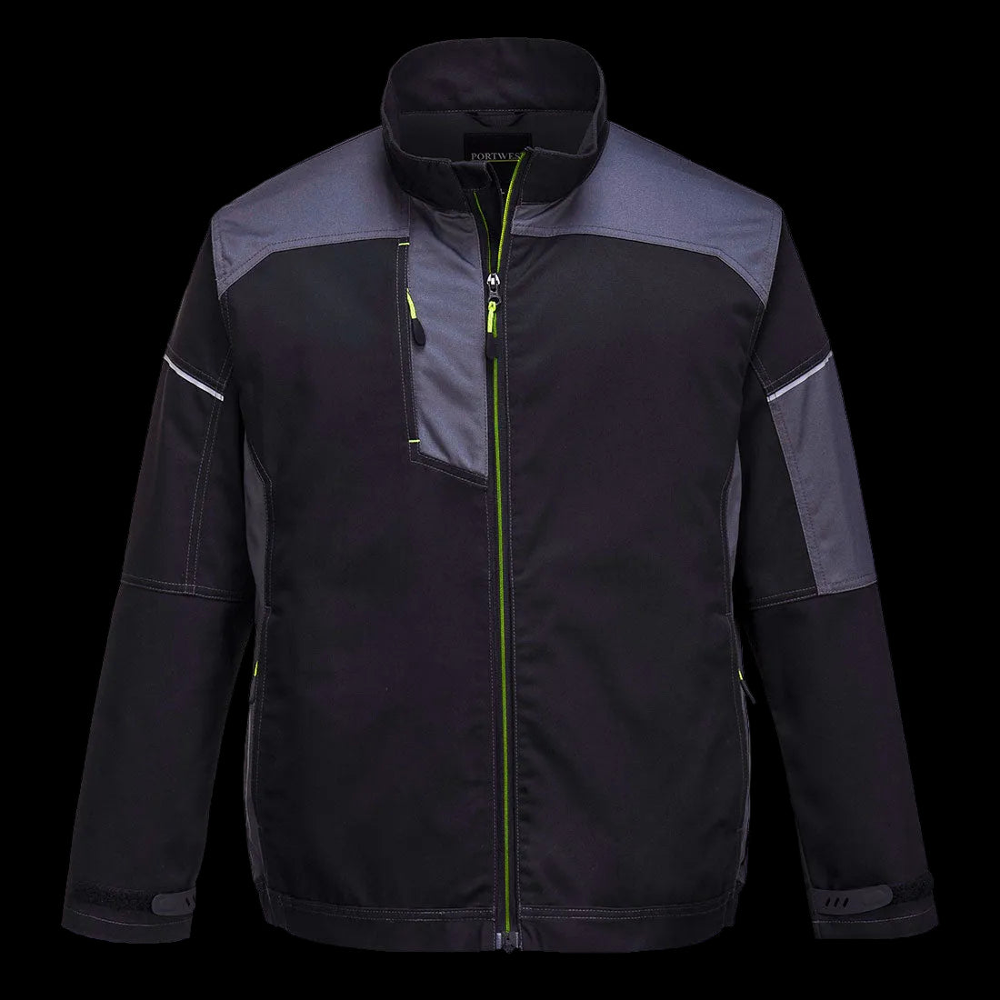 Robust arbetsjacka i slitstark polycotton med flera fickor